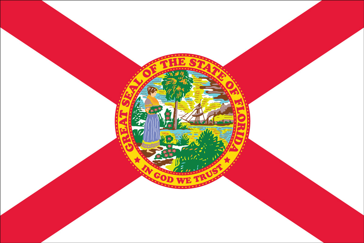12x18" Nylon flag of State of Florida